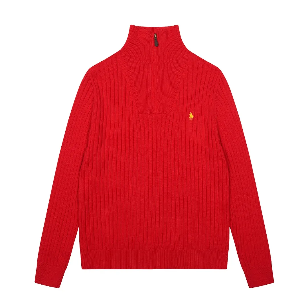 P250 Top quality" Style number: DS114# (not off the shelves all year round) [Ralph Lauren half-zip solid color pony embroidered logo striped knitted sweater] ✅Ralph Lauren half-zip classic basic versatile unisex couple pullover sweater ✅Main supplier platform live broadcast Wholesale entity Replenish when out of stock Not off the shelf ✅ZP quality 1:1 version Scan the code to enter the GF website Counter quality ✅Detailed quality The only one in Guangzhou Imported quality cotton yarn, focusing on high-end, cost-effective, good quality needless to say. ✅Restore the original version. The maximum size can be worn up to 190 pounds. Loose, comfortable and stress-free. ✅The upper body is simple and easy to match. A must-have item for ootd. Good-looking clothes are never picky. Recommended must-have items in the wardrobe. Size: S-XL. Color: Black, white, gray, khaki, navy blue, white label, red gold label.